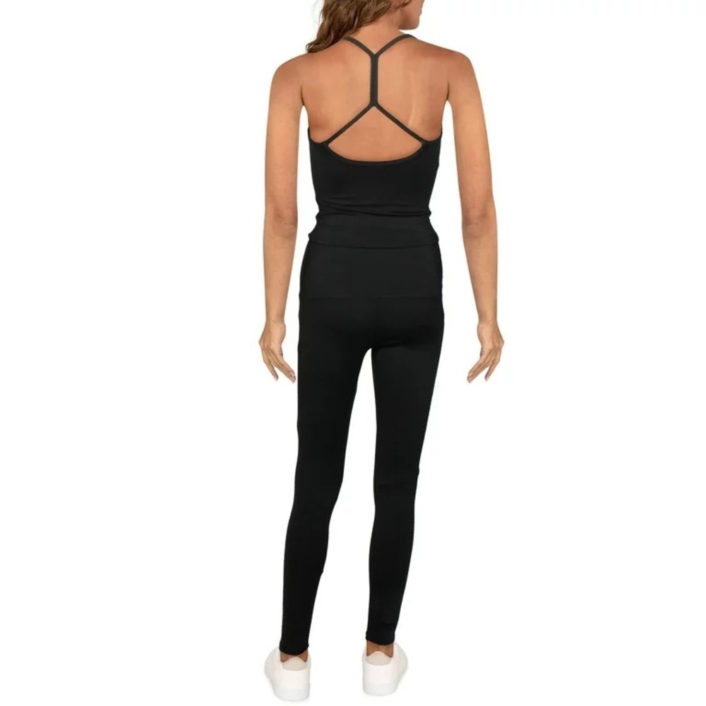 Catherine Malandrino Women’s 2 piece set crop tank top & leggings black Medium